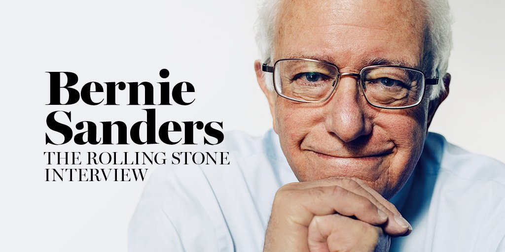 RollingStone's tweet photo. Bernie Sanders appears on our next cover. Learn why he thinks his radical campaign can win https://t.co/LdAYCBXt3s https://t.co/7sAzVToYnc