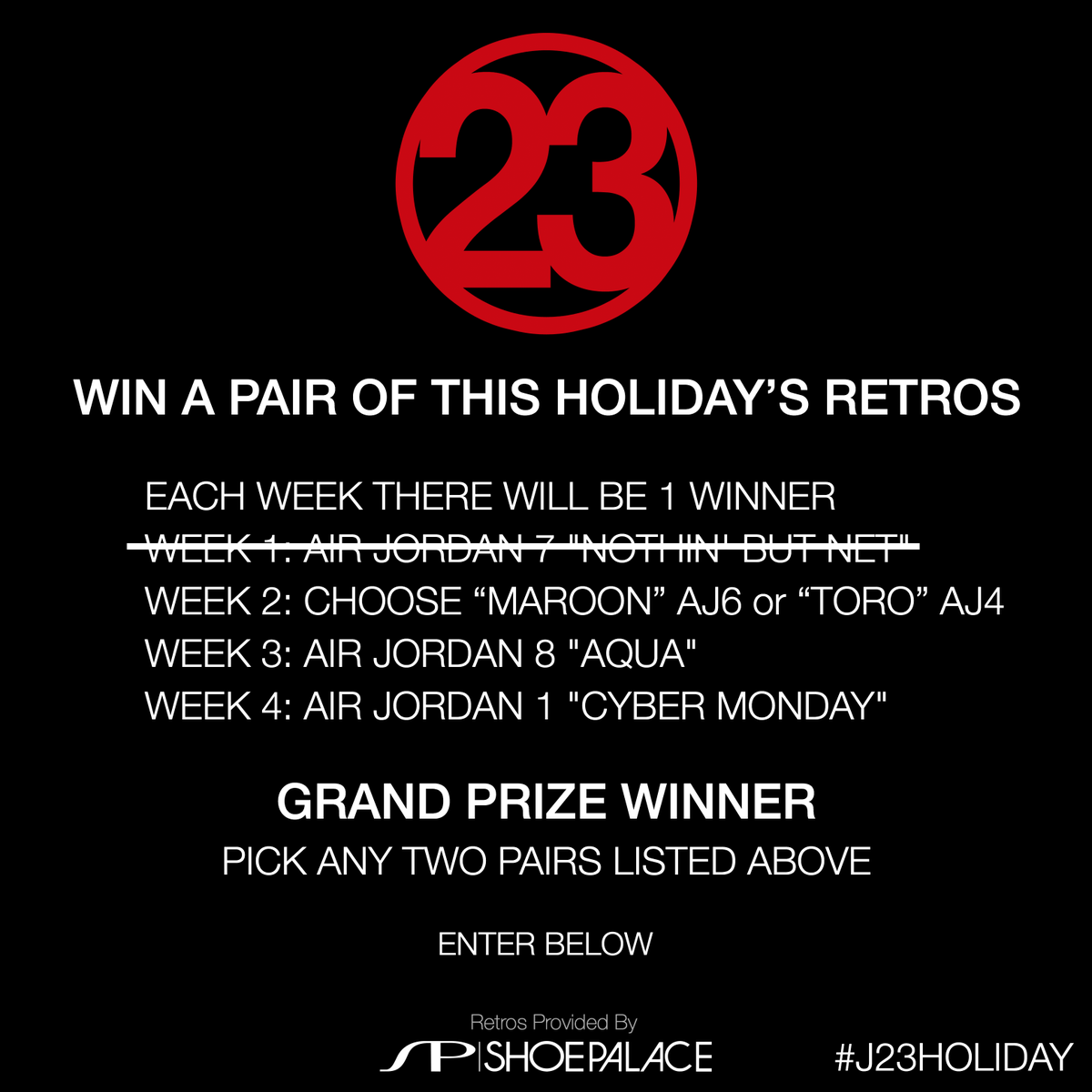 J23app's tweet photo. Win a FREE pair of “Maroon” 6s or “Toro” 4s this week in the #J23Holiday Giveaway. Enter -> https://t.co/T3I1ByRt2D https://t.co/MFtv3xF9HZ