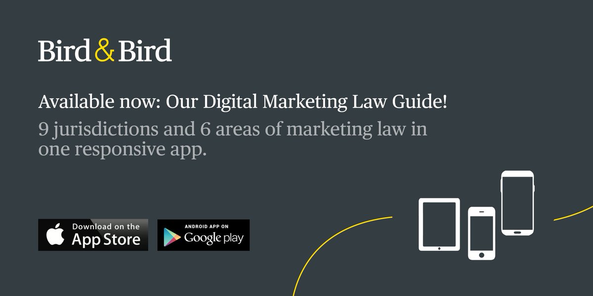twobirds's tweet photo. Our #DigitalMarketing Law App is here! 9 jurisdictions, 6 areas of marketing law in one app https://t.co/zlv2pCngl2 https://t.co/jKsVkx5SRA