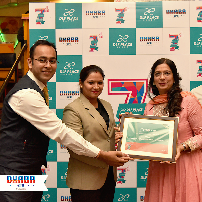 Thank you @dlfplace_saket for awarding us the title of the “Most active Marketing &amp; Advertising”