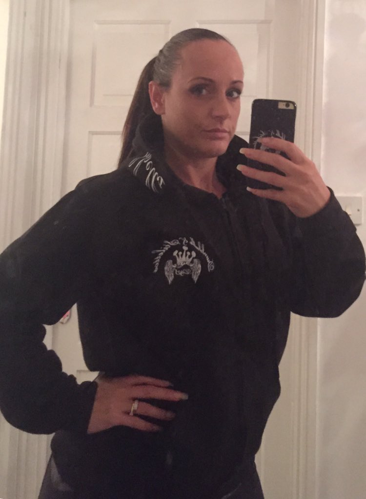 Dumbbells &amp; Stilettos New hoodies also has large logo on the back and hood £25