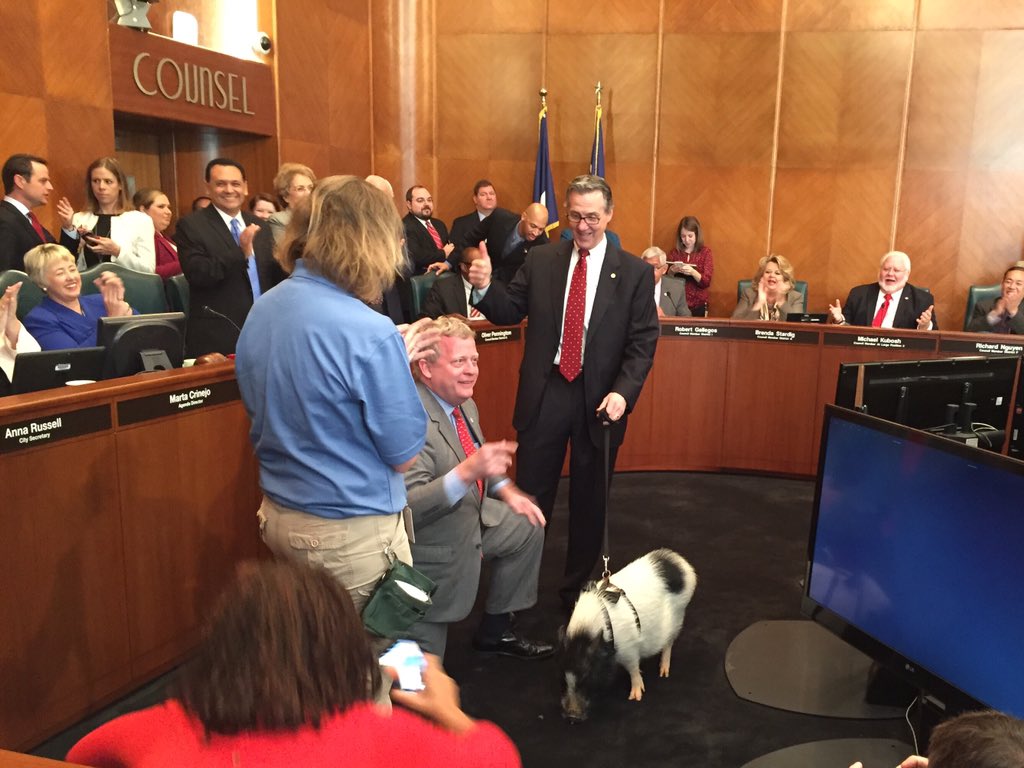 Annual 'Kiss the Pig' contest for charity. All proceeds this year benefit the <a href="/SpecialOlympics/">Special Olympics</a>