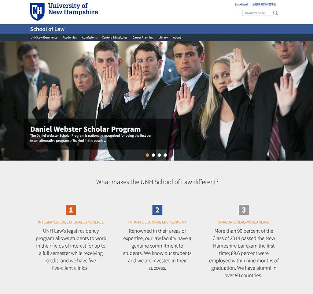 Visit the new UNH School of Law website at law.unh.edu
#UNHWebMobile