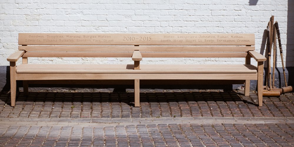 Handcarved #leaversgift for future generations at Ludgrove School <a href="/MadebyBenchmark/">Benchmark</a> tinyurl.com/pr7ha3x