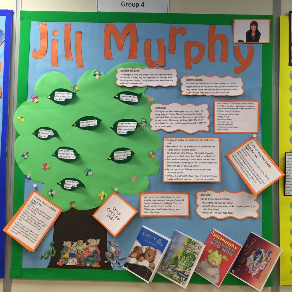 MissERGreen's tweet photo. Our Jill Murphy author display has finally been put up 😊 #ysjenglish #ysjprimed https://t.co/kcll45lorY