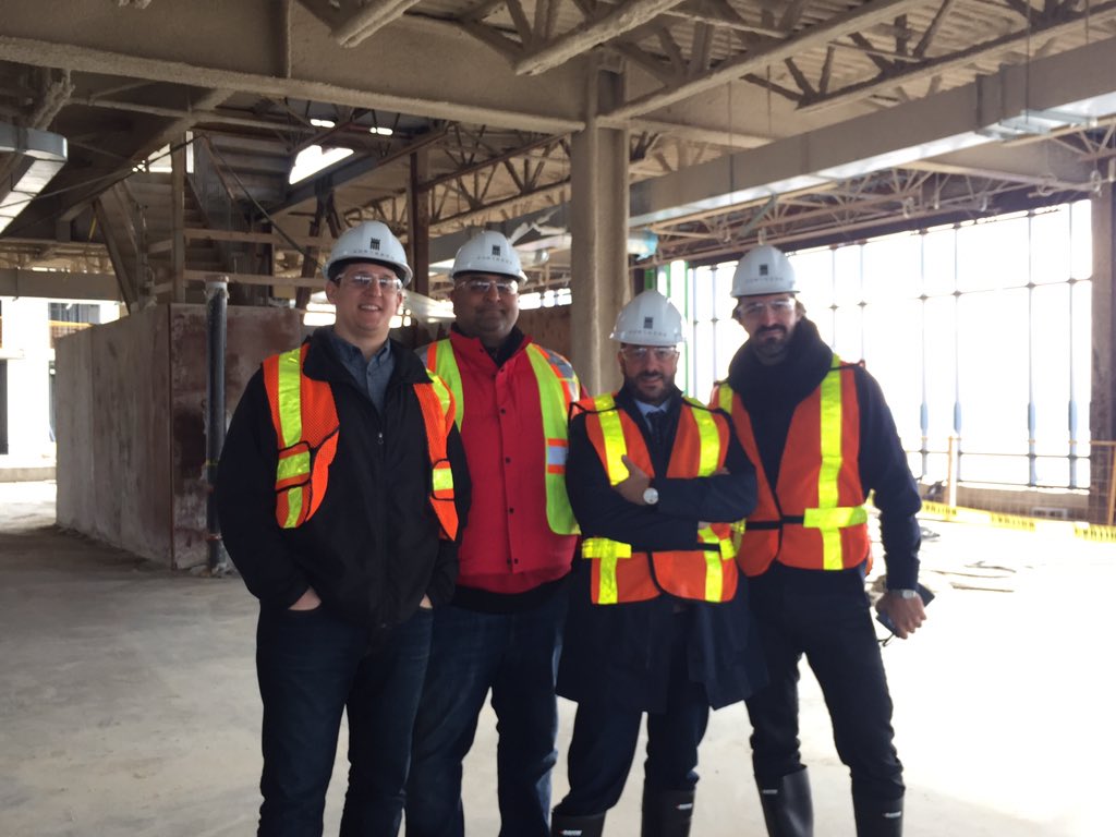 FortressRDI's tweet photo. Fortress executive on site at Collier Centre #Barrie where the @EllisDon team has begun construction #teamfortress https://t.co/EEMgjMrmtJ