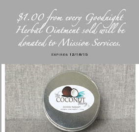 Mission1951's tweet photo. .@coconuttheory thx for collecting proceeds from product sale for @Mission1951 this Christmas #giving #community https://t.co/cxiV8Q9gAX