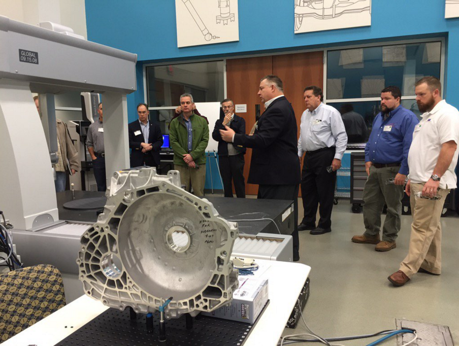 Polaris_mep's tweet photo. Thanks @HexagonMI for hosting the tour for our #ManufacturingLift event before the group boarded the C130 @QuonsetRI https://t.co/XolWa5QAKQ