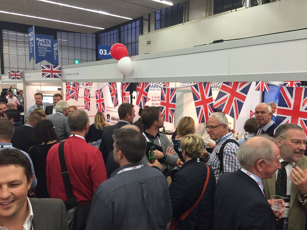 BM_BrianC's tweet photo. #RuleBritannia! @britishmarine host another fantastic reception at @metstrade #ExportingisGREAT https://t.co/9sExHqhqZ8