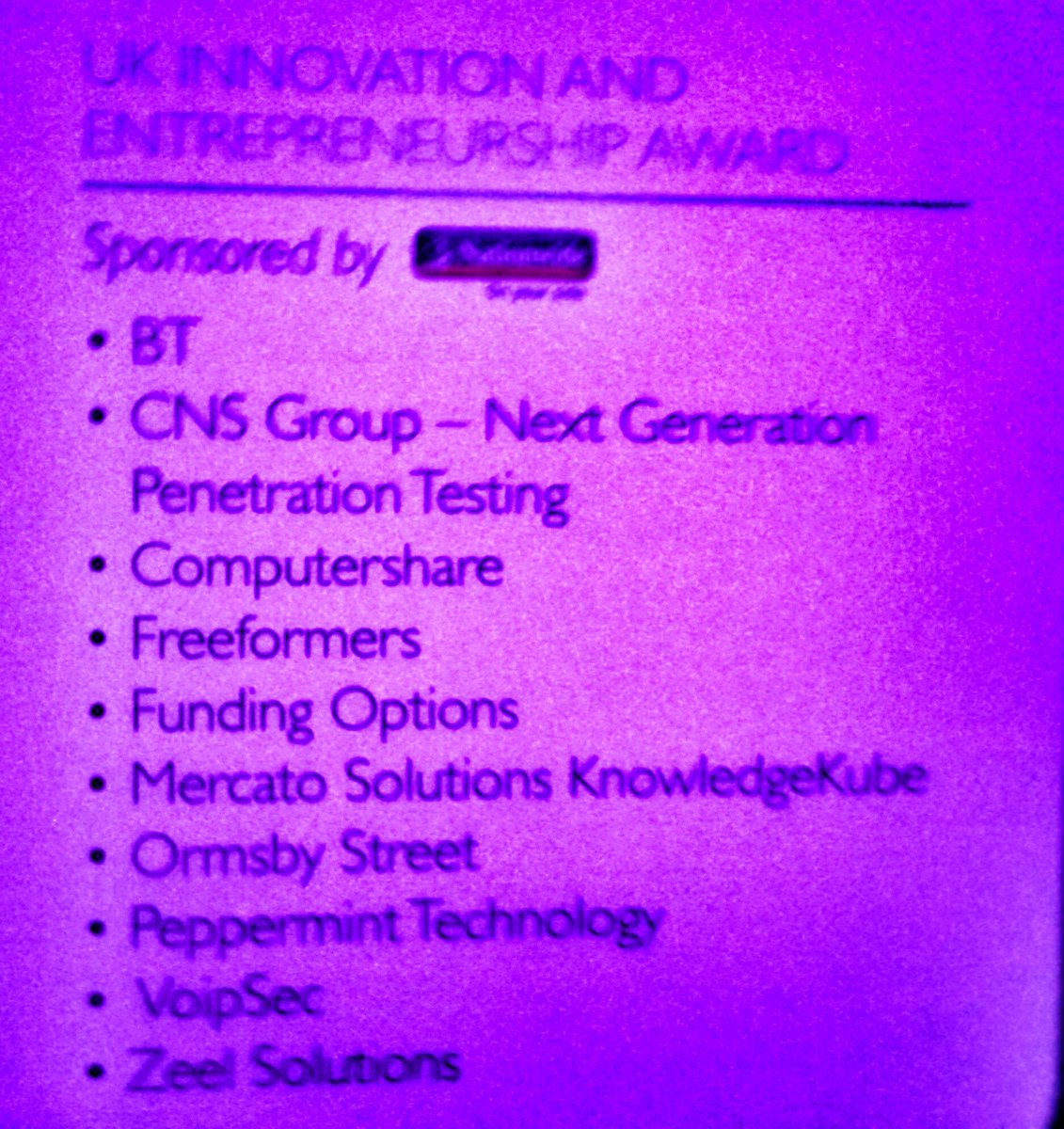 ravcheema's tweet image. Up against some big boys at #UKITAwards  #zeelsolutions