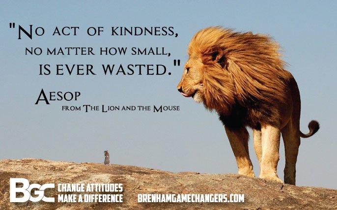 "No act of kindness, no matter how small, is ever wasted." - Aesop
November's Value - Service #changeattitudes