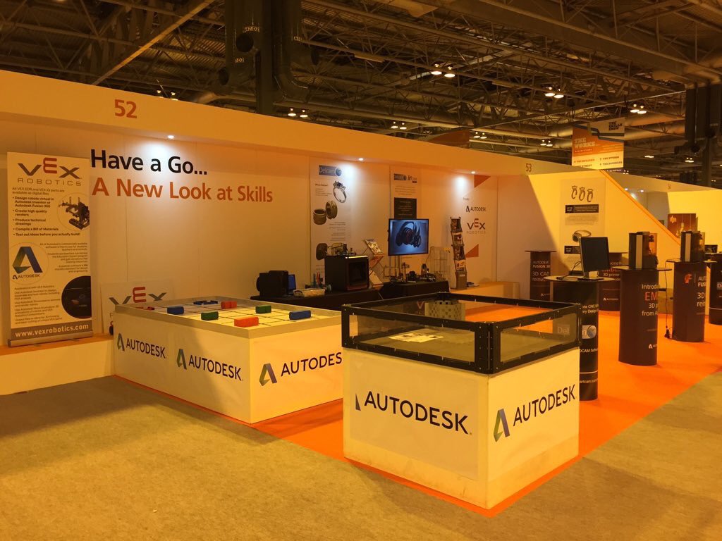 MattBell_ADSK's tweet photo. Tomorrow @SkillsShow come & have a go with 3D Printing, Robotics & @AutodeskEDU Fusion 360 #AutodeskSkills #TSS2015 https://t.co/IJZYCYHZW6