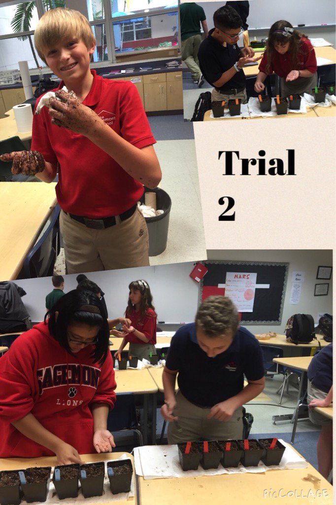 ErinMcCormickFL's tweet photo. Trial two is underway!! @fairchldchallnge #JourneyToMars #botany https://t.co/Fiu0YSCZMl