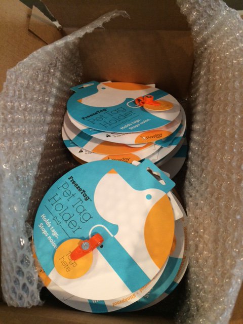 TheFreezeTag's tweet photo. Yep, that's exactly what you think it is...blaze orange FreezeTags headed to our friends at @pheasants4ever ! https://t.co/dUdBQxIImM