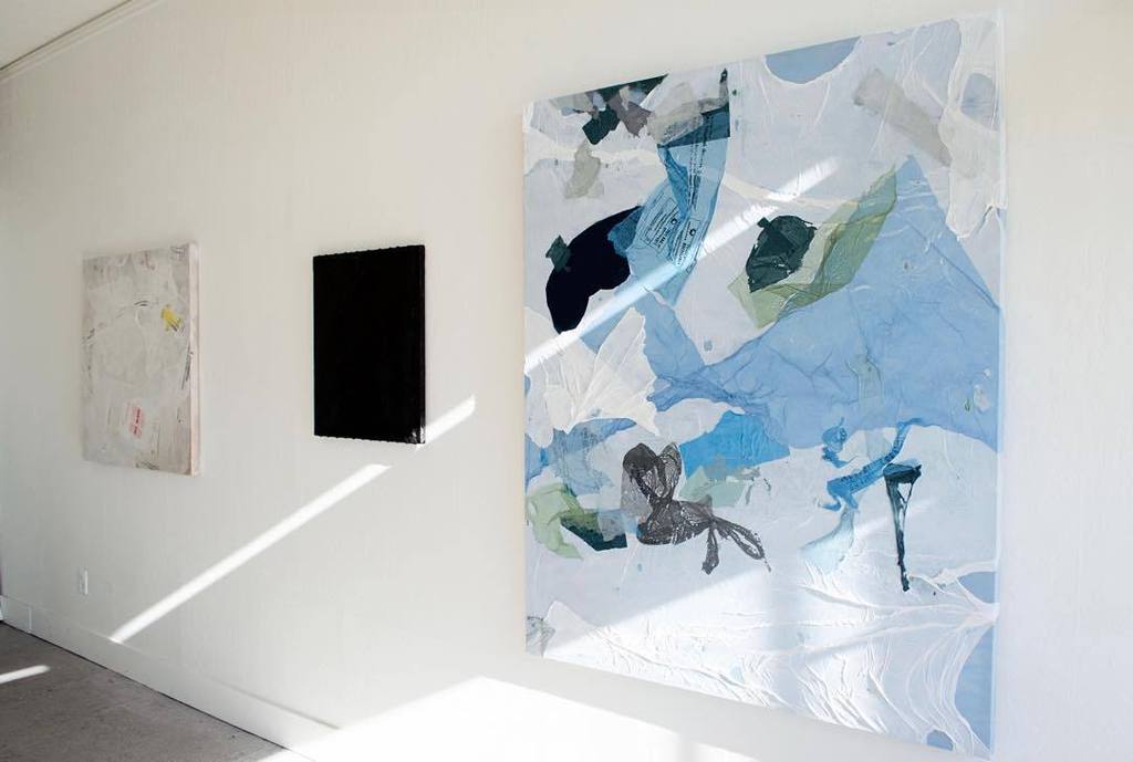 Three30Forty's tweet image. Light rakes across the artworks.  #winterlight #gallerywall ift.tt/1WZ7Zxc