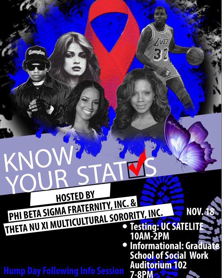 CallMeJayyFlash's tweet photo. Get tested!! #KnowYourStatus #SigmaWeek2k15 free HIV/AIDS testing at the Satellite!! https://t.co/F3bPueyguj