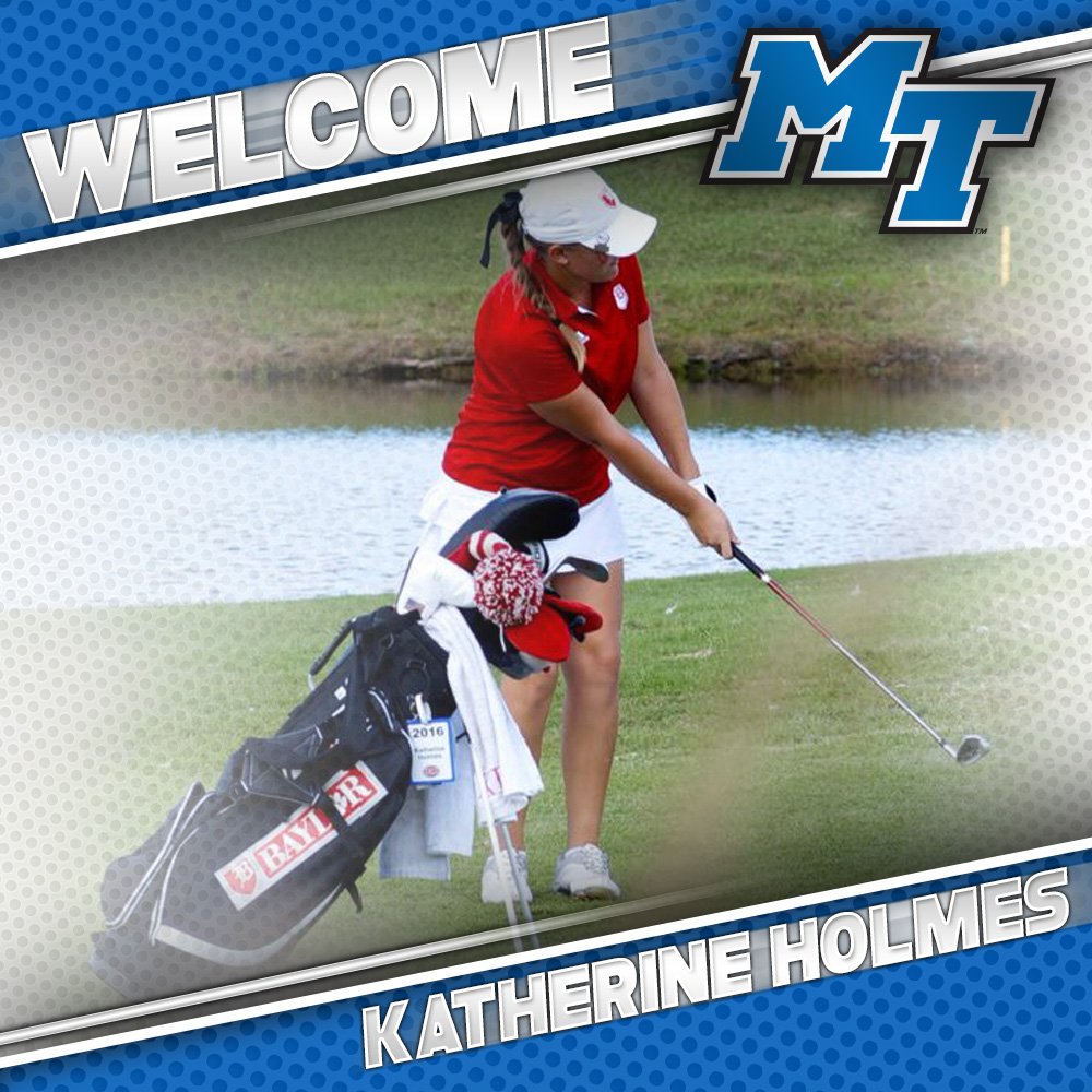 MT_WGolf's tweet photo. Meet Blue Raider signee Katherine Holmes, a prep standout from the Baylor School in Chattanooga, Tenn. #TrueDrive https://t.co/07IG6apAkH