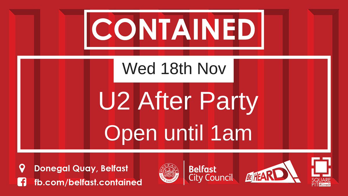 Looking for somewhere to head after U2? Look no further than Contained Village. Belfast's newest pop up! Open late