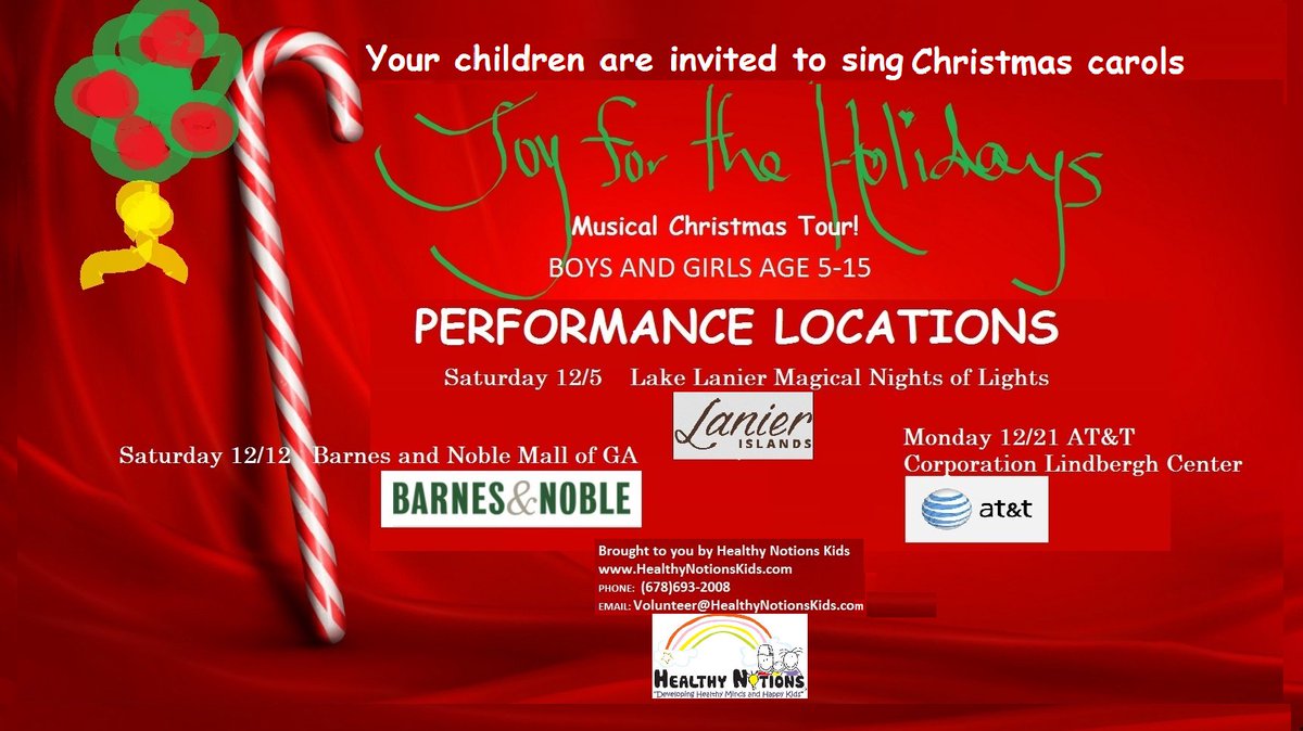 YOUR KIDS CAN SING...Seeking ages 5-15 in December.  Spread the word!