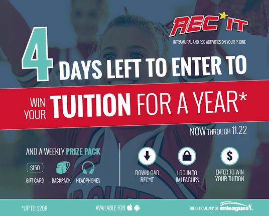 Don't forget to download our mobile app @RECITCollege and enter a chance to WIN FREE TUITION FOR A YEAR! Ends 11/22