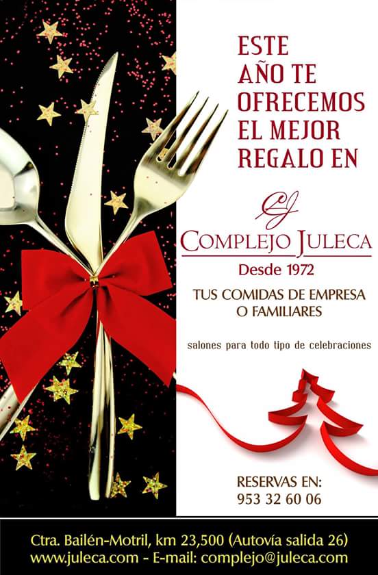 ComplejoJuleca's tweet photo. Ya están disponibles los menús para las comidas de empresa y familiares https://t.co/bBgkreh56V#Navidad #Navidad2015 https://t.co/fVJ6a51Oxa