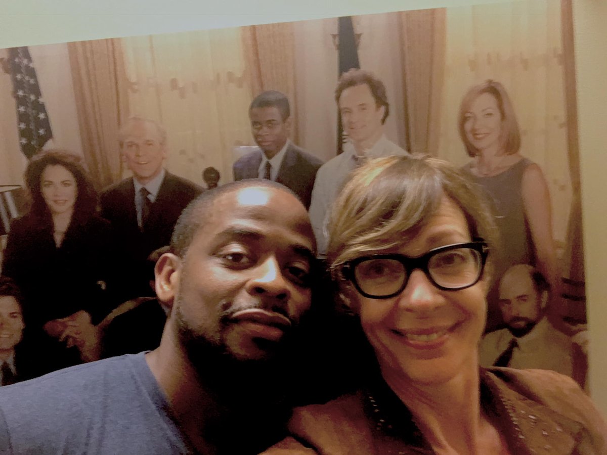 Bring a friend to work day <a href="/DuleHill/">Not The Actor Known As Dule Hill</a> #setvisit #thenandnow