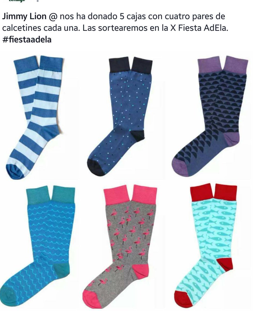 adelaespana's tweet photo. maravillosos packs de calcetines que nos ha donado @JimmyLionNYC para el sorteo de la X Fiesta el 28 de noviembre 😍 https://t.co/0pTttxgB7i