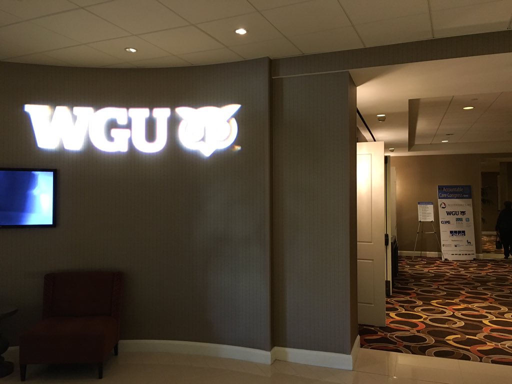 AccountableCLC's tweet photo. .@wgu present and accounted for at the #ACOCongress. Learn more about WGU: https://t.co/wX4Sypm528 https://t.co/nky09wwKno