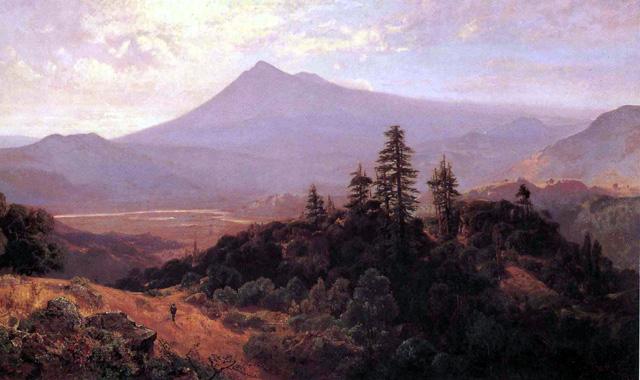 MOUNT TAMALPAIS by #WilliamKeith on display at the #HagginMuseum.  Keith was born in Scotland on this date in 1838.