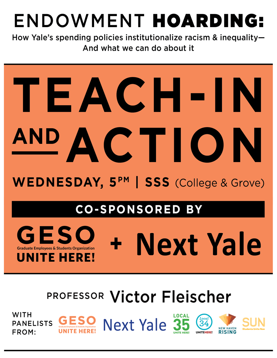33unitehere's tweet photo. Today at 5pm, we join #NextYale to discuss Yale's endowment hoarding + institutional racism. https://t.co/RXs0JlIF4F https://t.co/hmhDXtBL7x