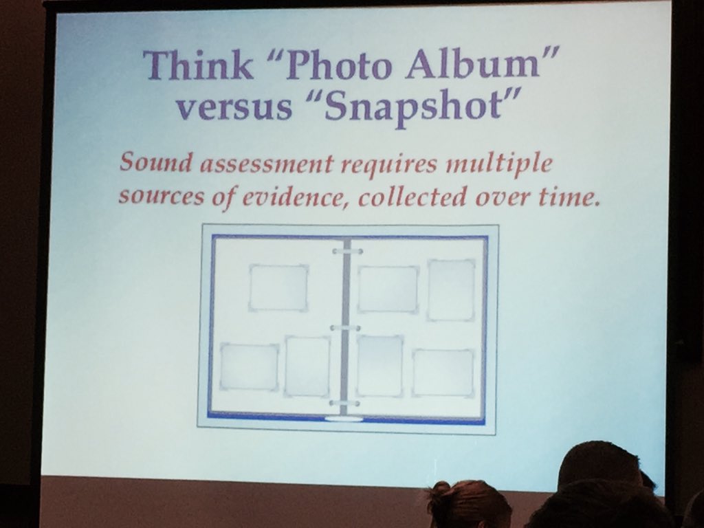 mgmacmillan's tweet photo. Think about assessment as a photo album rather than a snapshot @jaymctighe @AHunter43 https://t.co/EJAYrAIQOl