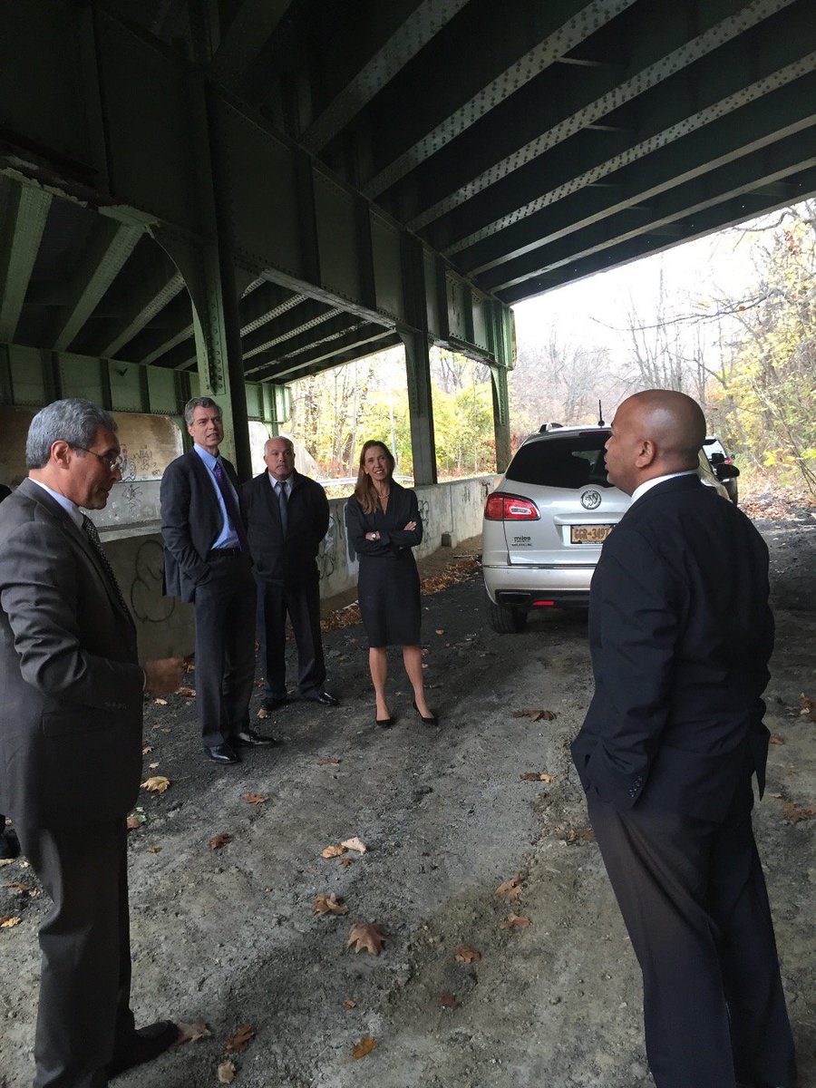 W/<a href="/AmyPaulin/">Assemblywoman Amy Paulin</a> looking at repairs needed for the Heathcote Bridge, connecting Scarsdale, New Rochelle &amp; White Plains.