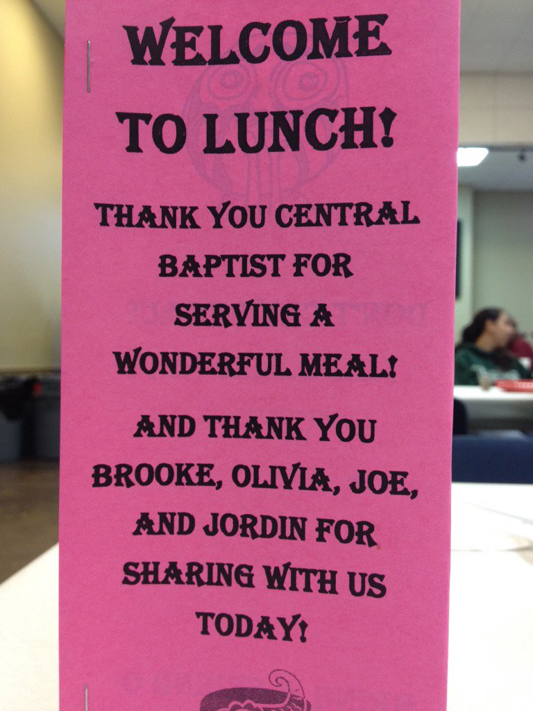 astateBCM's tweet photo. Thank you so much to Central Baptist for our last BCM lunch of the semester! https://t.co/imAp6WPOMv