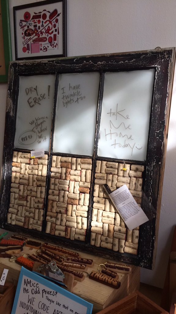 CLEupcycle's tweet photo. Sunkissed #upcycled window dry erase corkboard $89 --get it while it's here! https://t.co/4F1jC6e2jy