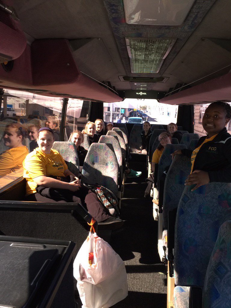 FCCvolleyball's tweet photo. On the bus!!! https://t.co/QEkCDsxOHs