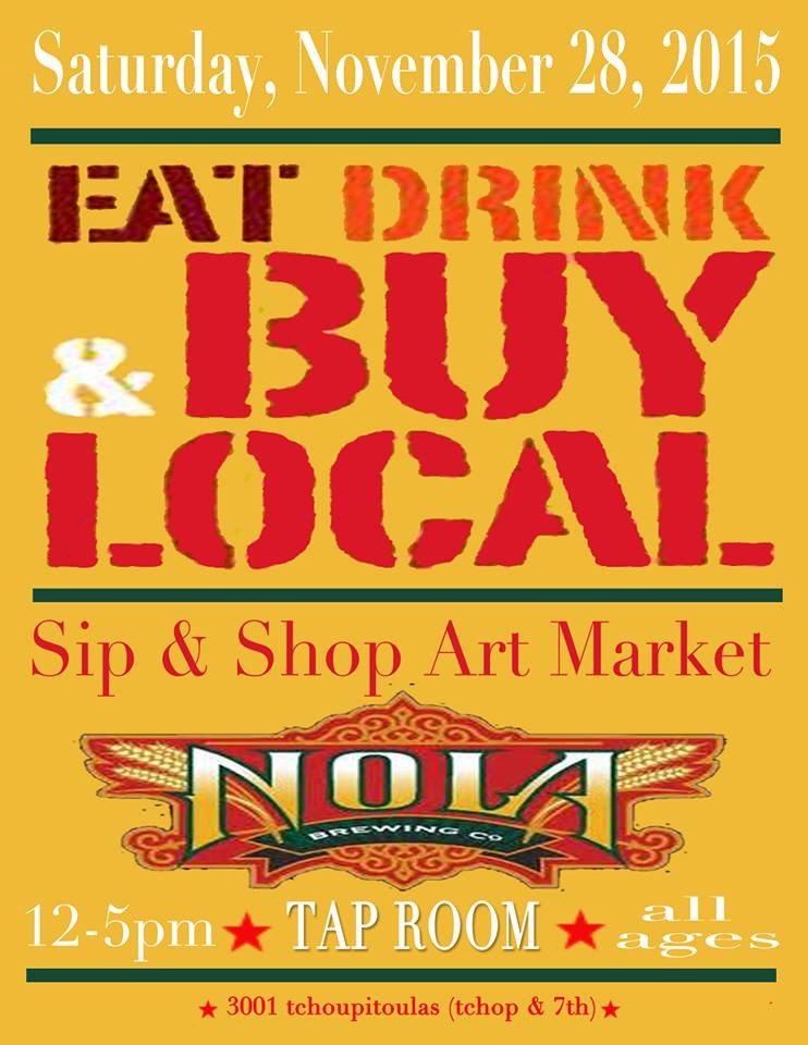 Sip + Shop local <a href="/NOLABrewing/">NOLA Brewing</a> next Saturday! #Checkoffthatlist