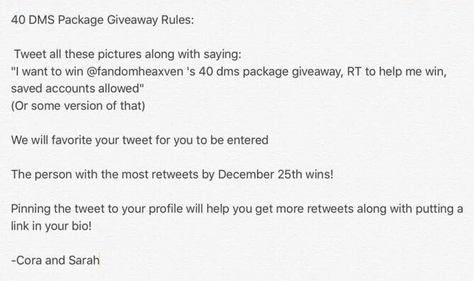 tradingaccnt's tweet photo. I want to win @fandomheaxven's 40 dms package giveaway. RT to help me win 😊 SAVED ACCOUNTS ARE ALLOWED! 🌹 https://t.co/2zfxPWZk3o