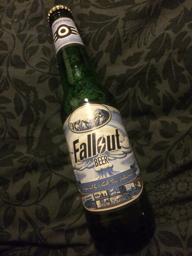 JosBrewhouse's tweet photo. Fallout beer on sale from today! #Fallout4 #fallout #vaulttec #beer #alcohol #vault111 https://t.co/IDHcgRZnGK
