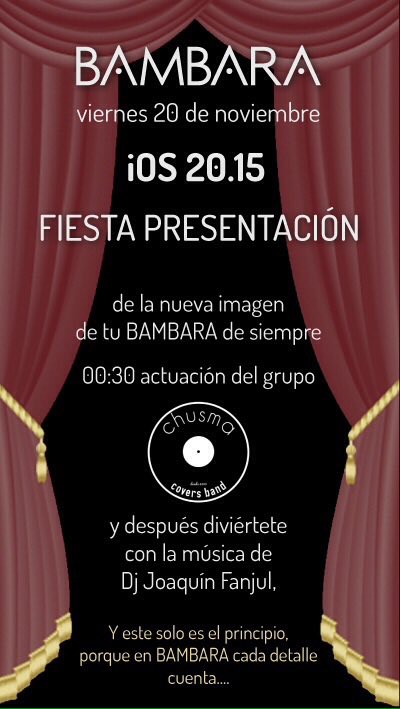 BuleBambaCabare's tweet photo. Nueva imagen pero la misma esencia de SIEMPRE. El Viernes 20 De Noviembre no te pierdas la fiesta en... #Bambara https://t.co/yprH50xNsz