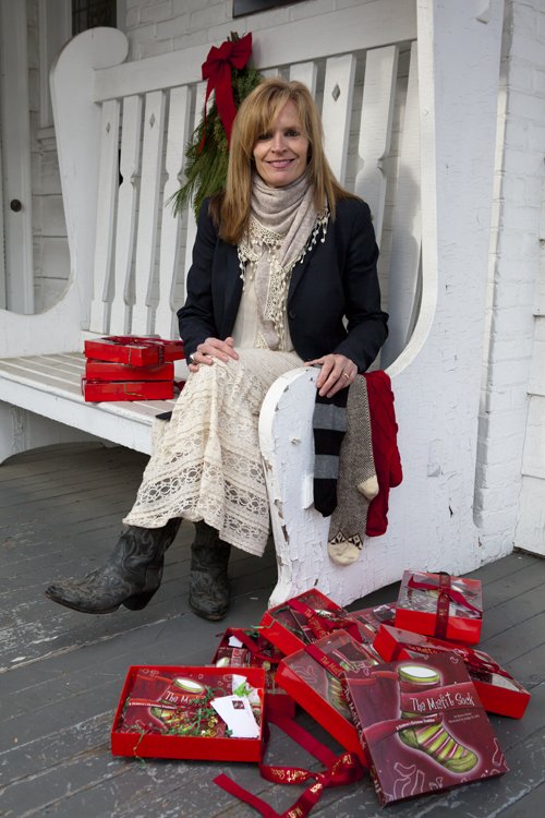 BCAlumni's tweet photo. Today's #EagleToWatch is Karen Kiefer '82, author of the Misfit Sock! @misfitsock https://t.co/yEOvC84YLY #WeAreBC https://t.co/cBRBYJFkqD