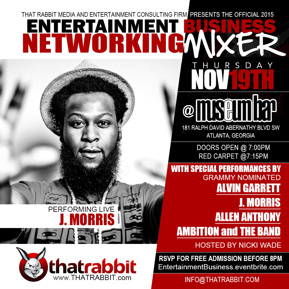 RL1Radio's tweet photo. Entertainment Business Networking Mixer-Thursday #Atlanta RSVP For Free Admission #ThatRabbitcom #3 https://t.co/M6Eg3ES8cL