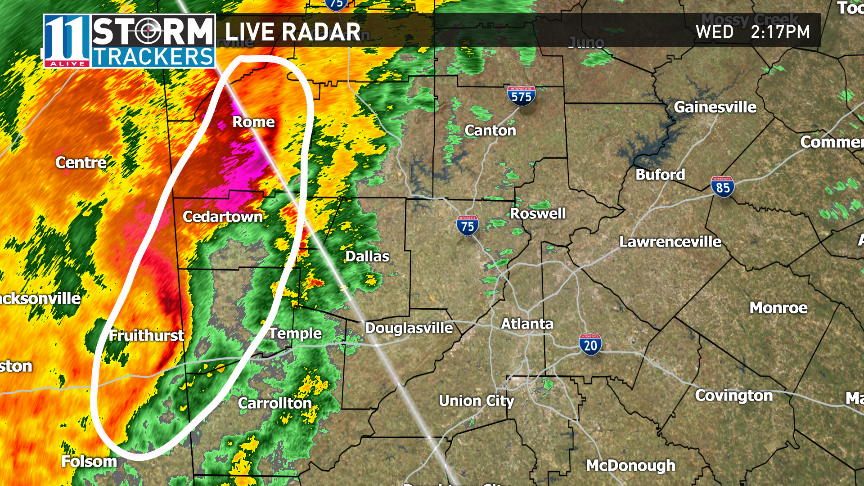 Tornado confirmed in Fairburn; road flooding reported around metro Atlanta