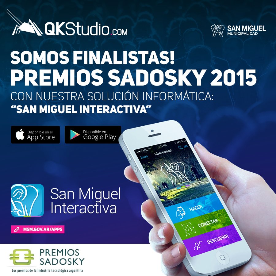 Somos finalistas de los #PremiosSadosky 2015 con la #app #SMInteractiva ! goo.gl/yq6a8t <a href="/CessiArgenTIna/">CESSI Argentina</a>