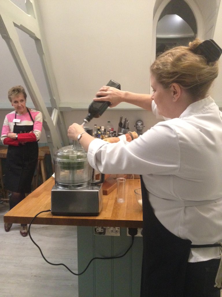 ParmaHamUK's tweet image. A #fresh pesto to be served with the butternut squash risotto with crisp #ParmaHam! #CookWithParmaHam