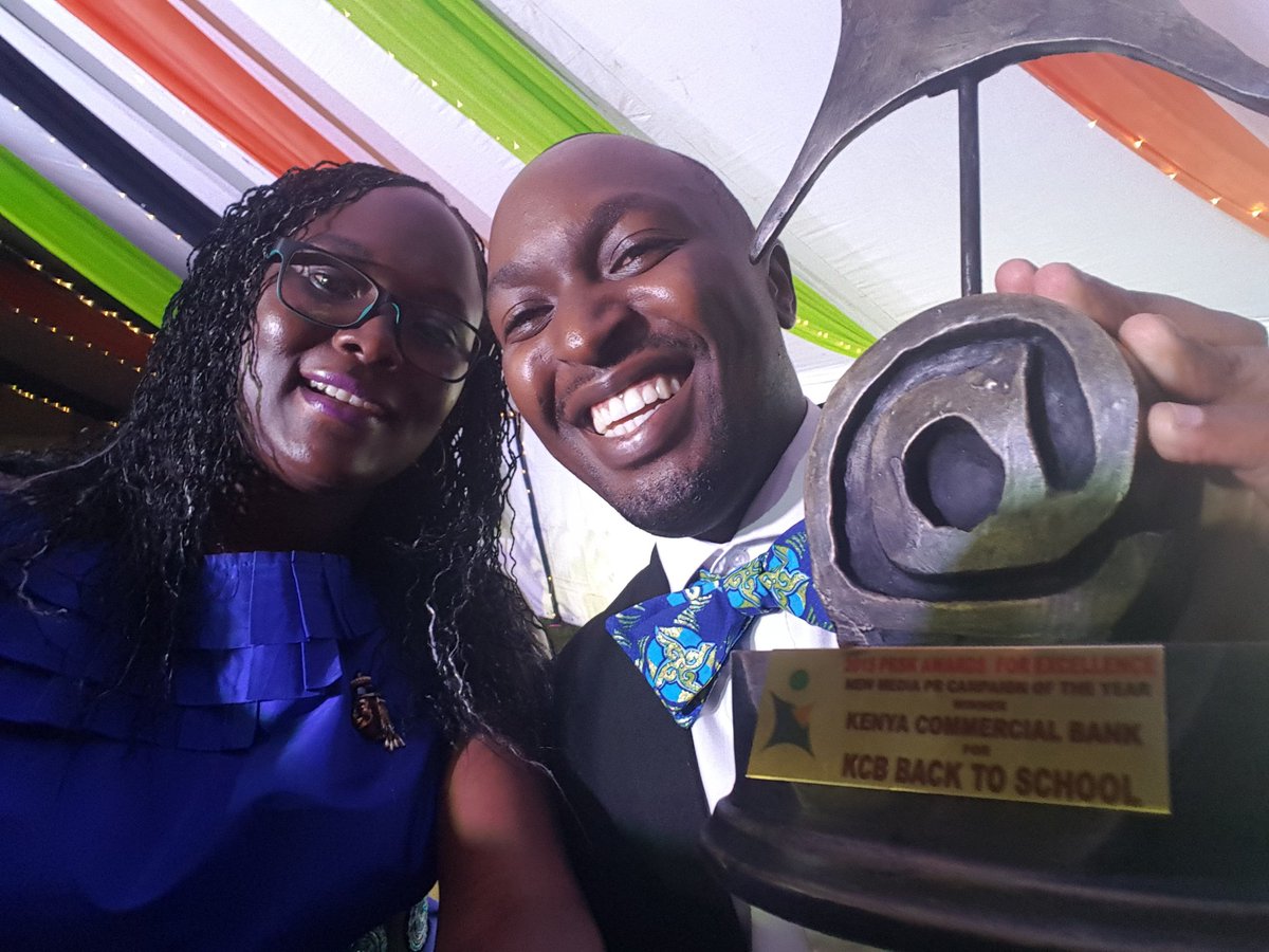 AKenyanGirl's tweet photo. One for the digital team! 
#PRSKGala #PRSKAwards2015 
New Media PR Campaign of the year for #KCBBacktoSchool.
😊😊🙌🙌👏👏 https://t.co/zFEpEOWVQh