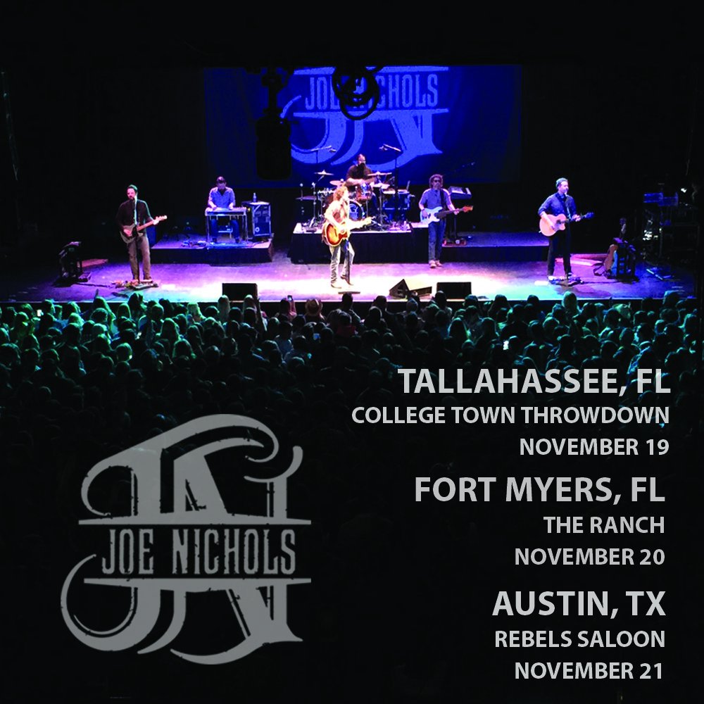 JoeNichols's tweet photo. This week's upcoming shows! @CTThrowdown, @TheRanch_LLC, and Rebels Saloon. https://t.co/MhlI7IOUni