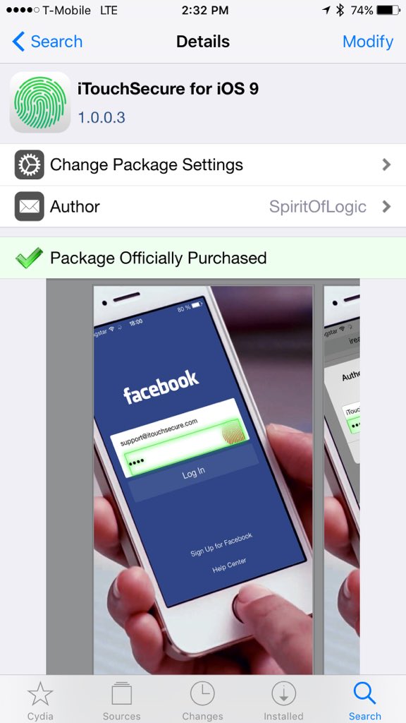 igadgetry's tweet photo. I am loving #iTouchSecure on iOS 9. Thank you @iRealSMS. Everything is running smooth. This is why I jailbreak. https://t.co/LC7SH7HoKr