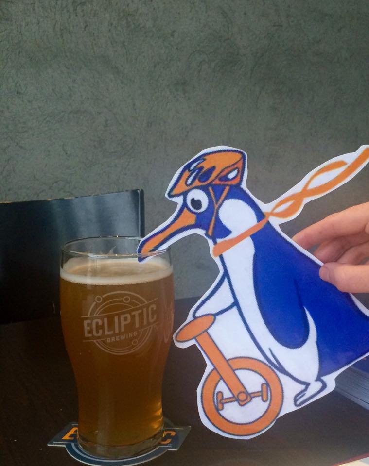 Puddles was spotted enjoying happy hour earlier this week at one of our new rest stop locations, <a href="/EclipticBrewing/">eclipticbrewing</a>