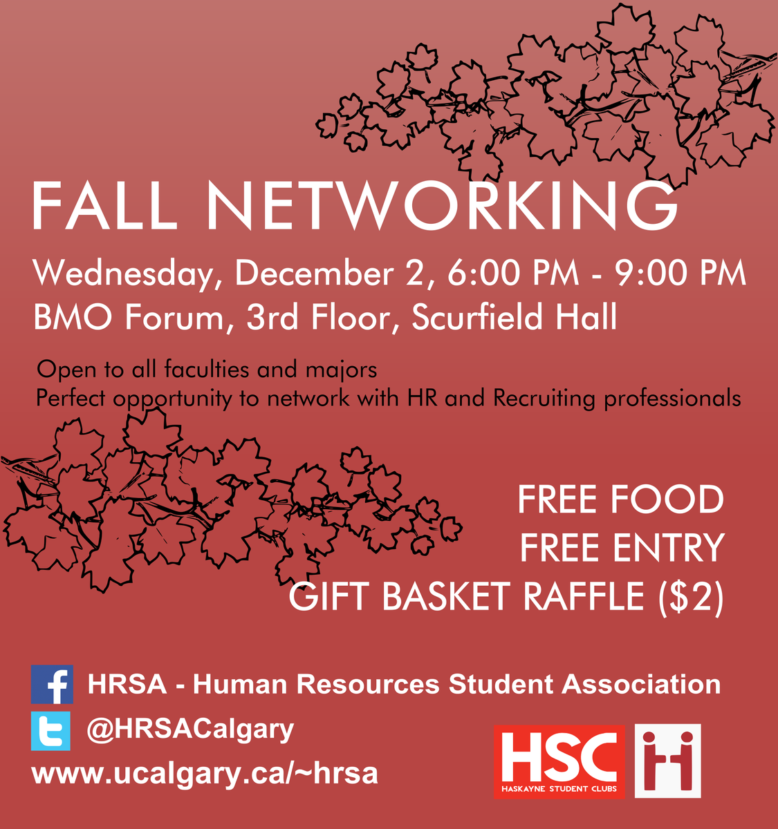 HRSACalgary's tweet photo. It's that time of the year again - Join HRSA for an exciting night of networking in the BMO Forum on Dec 2 from 6-9! https://t.co/AfBUDFksmO