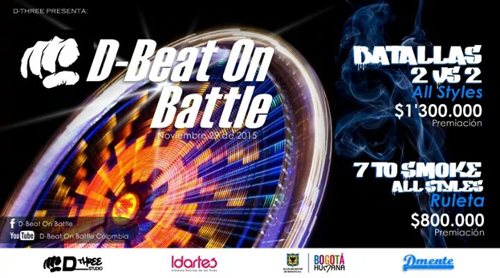 D3_Studio's tweet photo. Para todos los bailarines de Colombia y Latino América: #DBeatOnBattle 29 de Noviembre 2015. @idartes https://t.co/kH5s7cuPEr